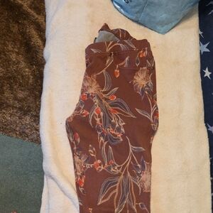 Elegant Floral Print Leggings